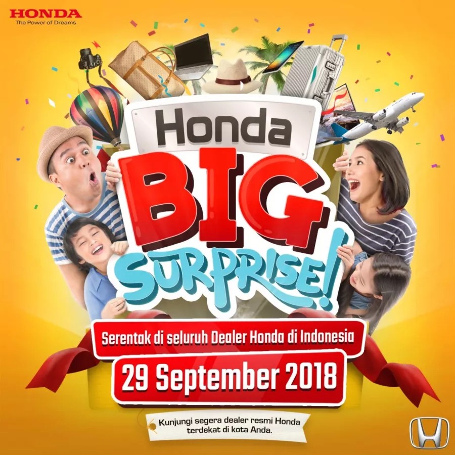 PROGRAM “HONDA BIG SURPRISE” DIGELAR,  BELI MOBIL HONDA DI BULAN OKTOBER PASTI DAPAT HADIAH