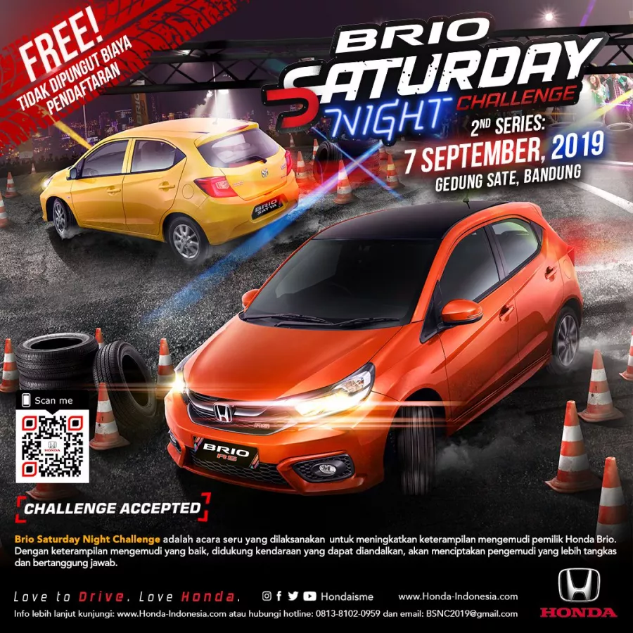 MALAM MINGGU INI, GEDUNG SATE BANDUNG AKAN DIRAMAIKAN OLEH “HONDA BRIO SATURDAY NIGHT CHALLENGE” SERI 2