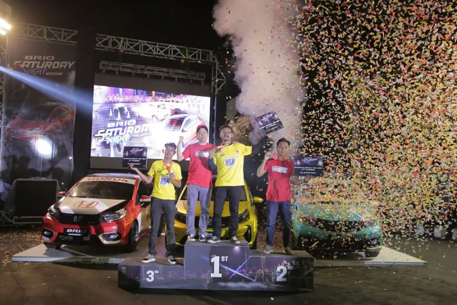 REKOR WAKTU TERCEPAT DIPECAHKAN PADA SERI FINAL LOMBA SLALOM BRIO SATURDAY NIGHT CHALLENGE 2019